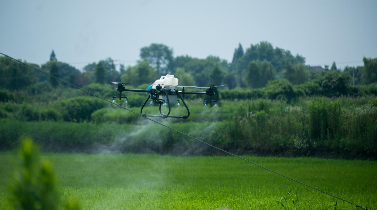 Historia del desarrollo de los drones agrícolas.